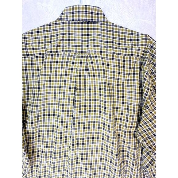 Peter Millar Button Down Mens XL Olive Green Checks Plaid Long Sleeve Business - Picture 5 of 10